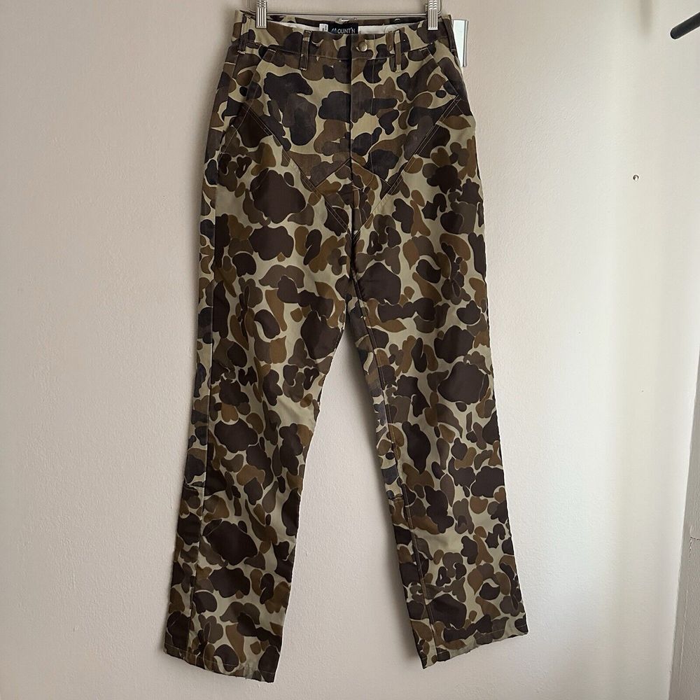 Mount'n Prairie Hunting Pants Mens 32 Brown Duck Hunter Camo Waterproof Coated